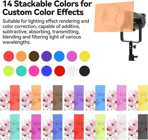 UTEBIT 14 Pcs Photography Filters 11.7 x 8.3 Transparent Gel Light Filter in Kuwait