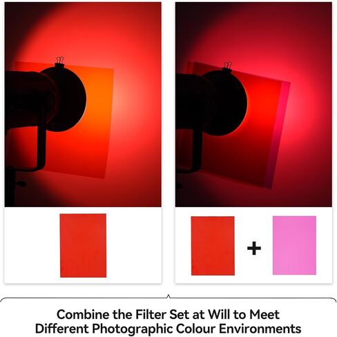 UTEBIT 14 Pcs Photography Filters 11.7 x 8.3 Transparent Gel Light Filter in Kuwait
