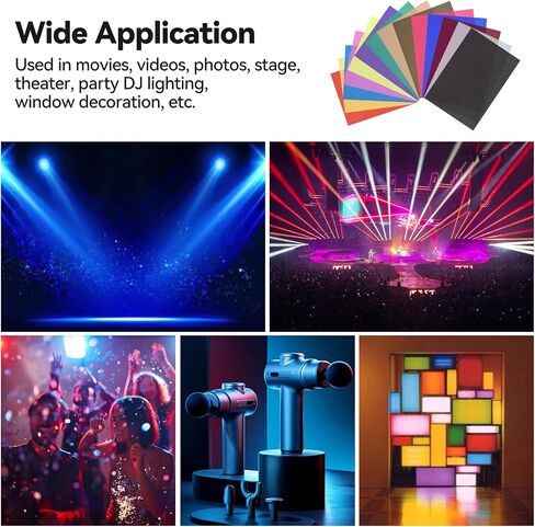 UTEBIT 14 Pcs Photography Filters 11.7 x 8.3 Transparent Gel Light Filter in Kuwait