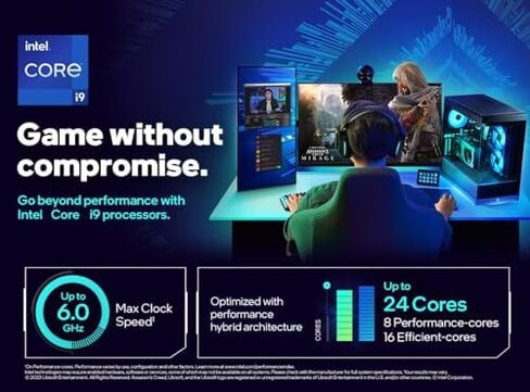 Micro Center 3 in 1 Combo: Intel Core i9-14900K Procesor w/Asus Z790 MAX Gaming WIFI7 Motherboard and KLEVV Bolt V DDR5 32GB (2x16GB) 6000MHz CL30 SK Hynix A-Die 1.35V Gaming Desktop Ram Memory in Kuwait