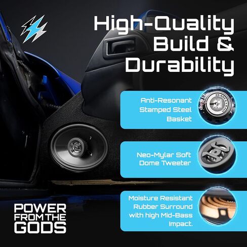 Hifonics ZS-693 Zeus 800W 6 x 9 مكبرات صوت للسيارة، زوج مكبرات صوت للسيارة محورية ثلاثية الاتجاهات، 4 أوم in Kuwait