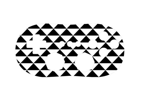 Black and White Geometric Triangles Vinyl Decal Sticker Skin by Debbie's Designs for Wii Classic Controller in Saudi Arabia