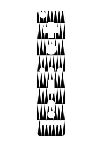 Black and White Geometric Triangles Vinyl Decal Sticker Skin by Debbie's Designs for Wiimote Wii Controller in Saudi Arabia