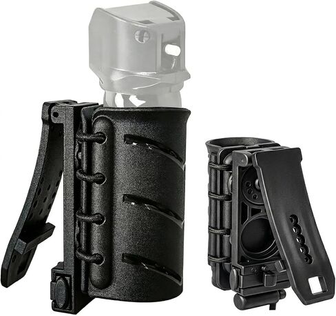 MK3 Pepper Spray Holster for Duty Belt & MOLLE System, 360° Adjustable 16 Positions OC Spray Holder, Heavy Duty Polymer Quick Release Belt Clip for Law Enforcement, Tactical Gear in Kuwait