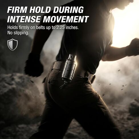MK3 Pepper Spray Holster for Duty Belt & MOLLE System, 360° Adjustable 16 Positions OC Spray Holder, Heavy Duty Polymer Quick Release Belt Clip for Law Enforcement, Tactical Gear in Kuwait