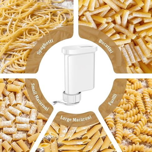 Gourmet Pasta Press,Pasta Attachment for Kitchenaid Stand Mixer,Kitchen aid Pasta Maker Attachments with 5 Plates for Spaghetti,Bucatini,Fusilli and Macaroni,Pasta Maker by Kitchwiyte in Kuwait