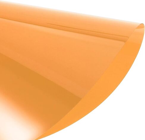 Sewroro 15pcs Round 4.7 Inch Self-Adhesive Orange Lighting Gel Filter for Stage Lamps and LED Downlights, Flexible Use Pet Color Correction Film for Living Room and Bedroom Ambiance in Kuwait