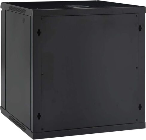 12U Wall Mounted Network Cabinet, 19 Inch IP20 Data Cabinet, 23.6x23.6x25.2 Inch Cold-Rolled Steel Enclosure for Router and Fiber Optic Modem in Kuwait