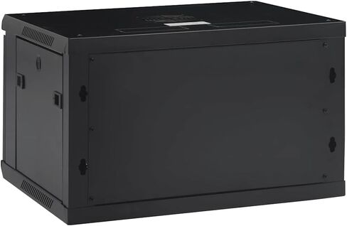 6U Wall Mounted Network Cabinet 19" IP20 Data Cabinet, 23.6x17.7x13.8 Inch, Cold-Rolled Steel, Lockable Front Door, Removable Side Panels for Router and Fiber Optic Modem in Kuwait