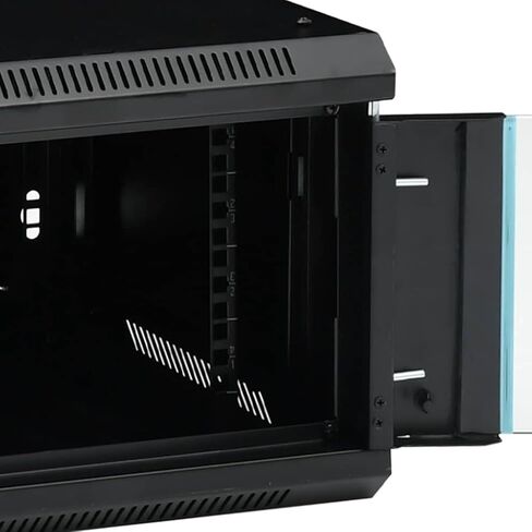 6U Wall Mounted Network Cabinet 19" IP20 Data Cabinet, 23.6x17.7x13.8 Inch, Cold-Rolled Steel, Lockable Front Door, Removable Side Panels for Router and Fiber Optic Modem in Kuwait