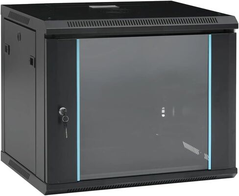 9U Wall Mount Network Cabinet 19 Inch, 23.6x17.7x20.1 Inch Data Cabinet for Router and Fiber Optic Modem, Lockable Front Door with Key, Cold-Rolled Steel in Kuwait
