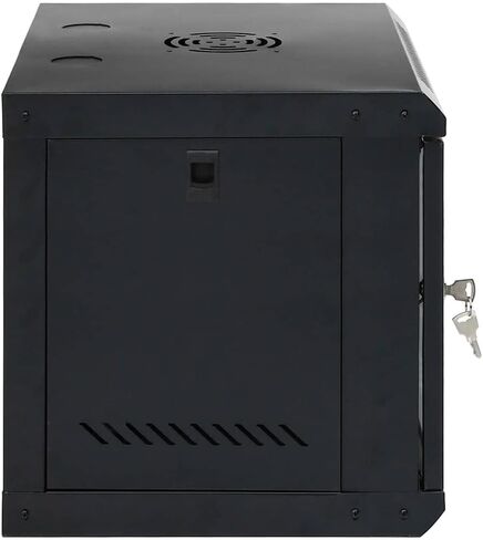 9U Wall Mounted Network Cabinet 19 Inch IP20 Data Cabinet with Lock and Key, Cold-Rolled Steel Removable Side Panels for Network Accessories in Kuwait