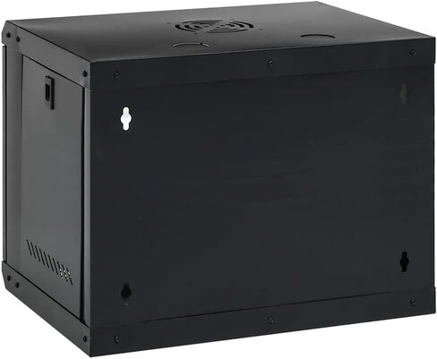 9U Wall Mounted Network Cabinet 19 Inch IP20 Data Cabinet with Lock and Key, Cold-Rolled Steel Removable Side Panels for Network Accessories in Kuwait