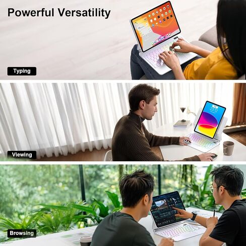 GGQFGTOJ Keyboard Case for iPad 11th (A16) & 10th Generation，Magic-Style Backlit Keyboard with Multi-Touch Trackpad – Floating Cantilever Stand – Magnetic Case for iPad 11 inch &10th Gen 10.9 inch in Kuwait