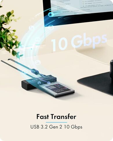 M.2 NVMe/SATA & 2.5"/3.5" Hard Drive Cloner Docking Staion, ICY BOX 10Gbps NVMe Cloner&Reader, M.2 to SATA Hard Drive Dock for 2.5"/3.5" SSD&HDD Hard Drives, Offline Clone Enclosure, Tool-Free in Kuwait