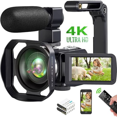 4K Camcorder Video Camera 48MP WiFi IR Night Vision Vlogging Camcorders in Kuwait
