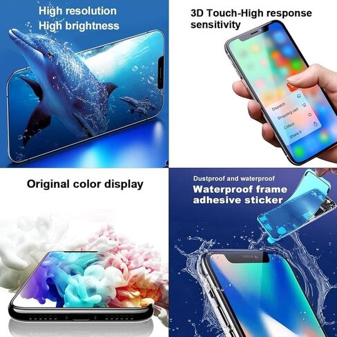 ZOETEC Screen Replacement for iPhone 16 Plus LCD, Retina Display 3D Touch Screen Digitizer Frame Assembly with Repair Tool Kits, Waterproof Adhesive, Tempered Glass in Kuwait