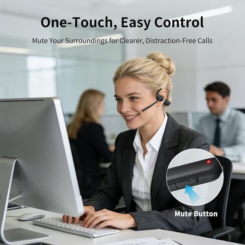 CXK Open Ear Headphones with Mic, Dual Noise Canceling Mic for Clear Calls in Kuwait