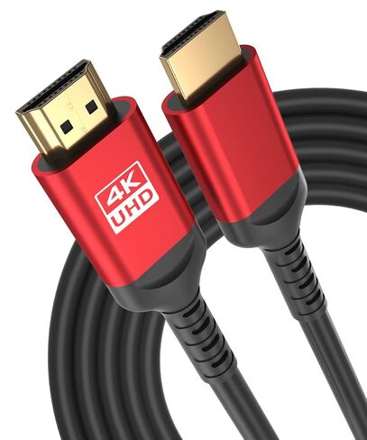 60ft 4K HDMI Cable, CL3 in-Wall Rated High Speed HDMI Cord - Supports 4K UHD @ 30Hz, HDR10, ARC, 3D, HDCP 2.2 - Long Braided HDMI Cable for Projector, Home Theater, Receiver, Laptop to TV in Kuwait