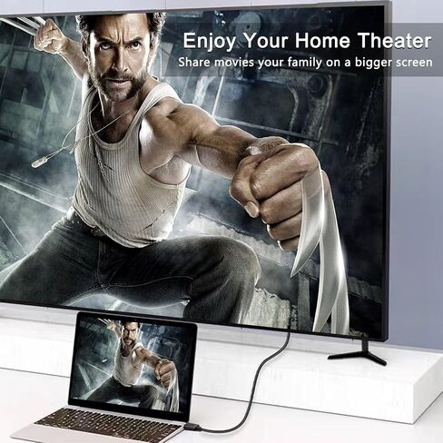 USB to HDMI Adapter Cable 6.6FT, USB to HDMI Cable Male to Male Full 1080P HD Display Cable Audio Video Converter Cord for PC/Laptop to Monitor/HDTV/Projector Only for Windows XP/7/8/8.1/10 in Kuwait