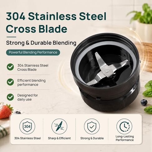 Glass Cup & Blade Replacement Set Compatible with 250W Magic Bullet Blender in Kuwait