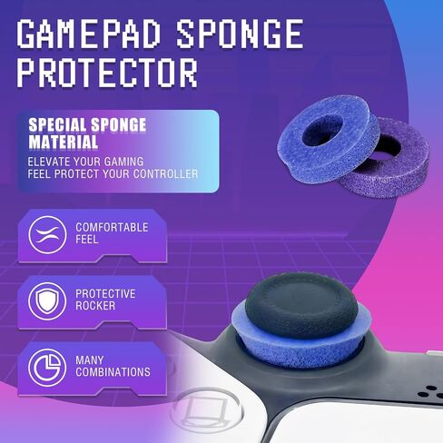 8 Pack Precision Rings for PS4/5, Precision Rings for Xbox, Compatible with Xbox Controllers Accessories–Control with Soft Silicone Rings – Compatible with Fortnite & FPS Games，Blue+Purple in Kuwait