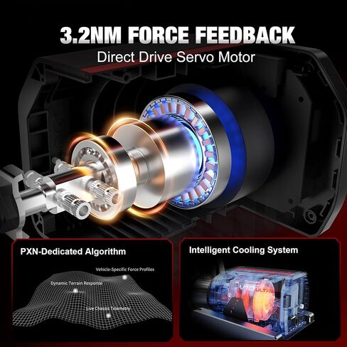PXN V10 PRO Direct Drive Sim Racing Wheel, 3.2Nm Force Feedback in Kuwait