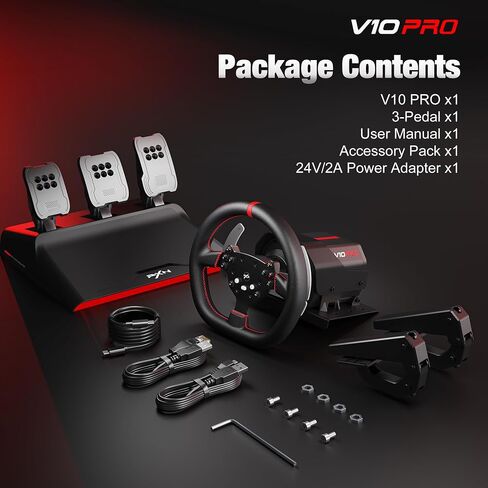 PXN V10 PRO Direct Drive Sim Racing Wheel, 3.2Nm Force Feedback in Kuwait