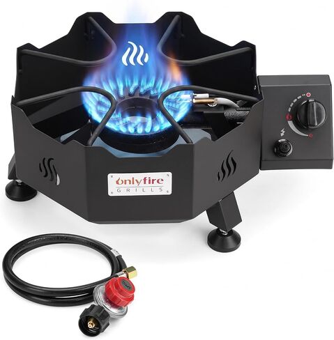 ONLYFIRE GRILLS Tabletop Gas Burner, Propane Camping Stove with Hose, GS366 in Kuwait