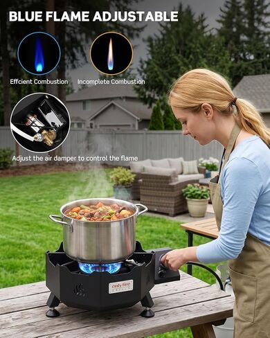ONLYFIRE GRILLS Tabletop Gas Burner, Propane Camping Stove with Hose, GS366 in Kuwait