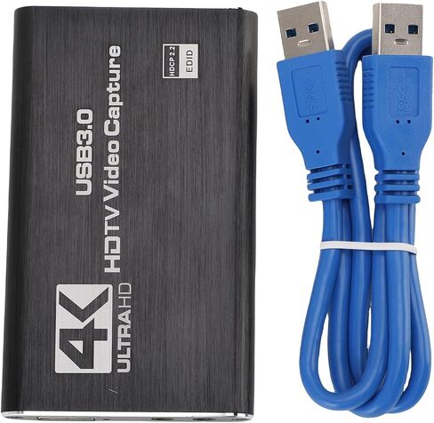 Cocoarm Video Capture Card 4K 60Hz Loop Out, USB 3.0 Capture Card 1080P 60fps, HDMI Input Out Output, 3.5mm Microphone & Audio in Kuwait