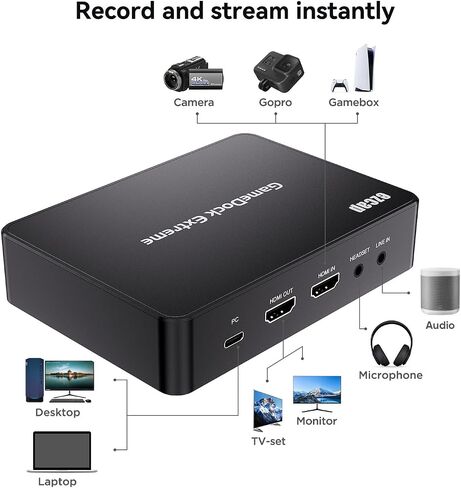 ezcap386 4K HDMI Video Capture Card, 4K60 Ultra-Low Latency in Kuwait