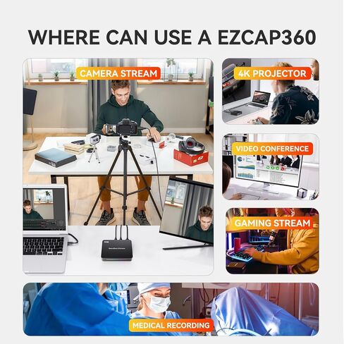 ezcap386 4K HDMI Video Capture Card, 4K60 Ultra-Low Latency in Kuwait