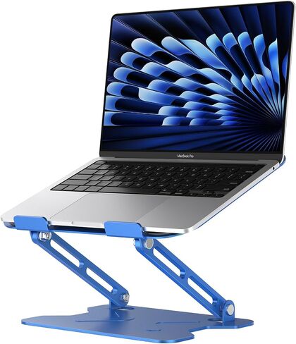 NTMY Adjustable Laptop Stand for Desk,Foldable Laptop Stand,Ergonomic Laptop Riser for MacBook Air Pro, Dell XPS, Acer,Lenovo,HP(10-16'')-Glacier Blue in Kuwait