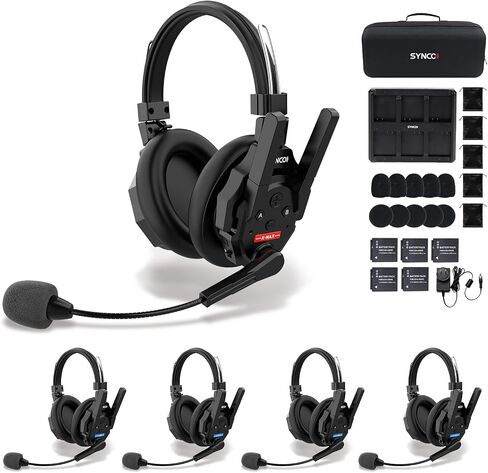 SYNCO XTALK XMAX2 Wireless Intercom Headsets for Communication 24H Battery in Kuwait