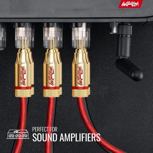 Install Link 16 AWG Gauge Speaker Wire, 100 Feet (CCA) + 12 Banana Plugs in Kuwait