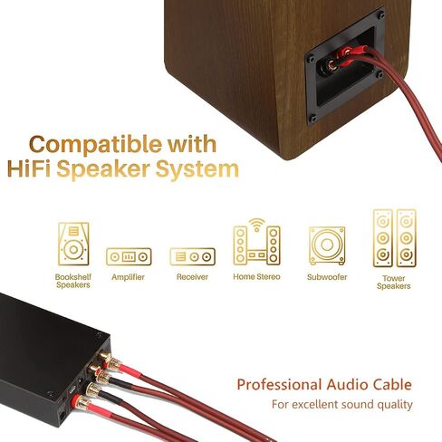 LONPOO Oxygen Free Pure Copper 14 Gauge Speaker Wire in Kuwait