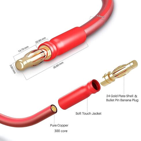 LONPOO Oxygen Free Pure Copper 14 Gauge Speaker Wire in Kuwait
