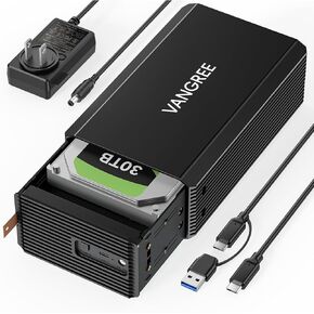 VANGREE Dual Bay RAID Hard Drive Enclosure for 2.5"/3.5" SATA HDD/SSD in Kuwait