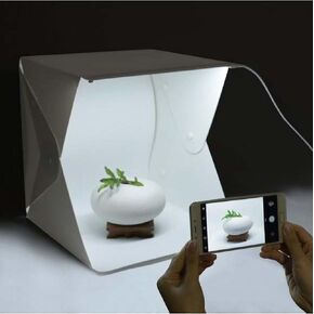 Mini Product Photography Light Box Studio with LED Lighting, 23x24 cm, Foldable Magnetic Design for Small Items in Kuwait