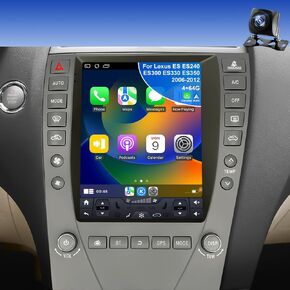4+64G 5GWifi Upgrade Car Radio for Lexus ES240 ES300 ES330 ES350 2006-2012, 9.7inch Tesla Style Touchscreen Setreo, Wireless Carplay Android Auto Head Unit GPS Navigation FM Bluetooth Backup Camera in Kuwait
