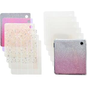 12PCS Clear & Glitter Inserts Skin for E-Reader Clear Case Compatible with Kobo Libra Colour, Holographic Decor Decoration Accessories (6pcs Glittery+ 6pcs Clear Inserts) in Kuwait
