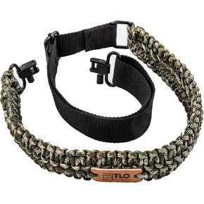 TLO Outdoors Paracord Gun Sling - Tactical 2-Point Rifle Sling, Extra Wide, Adjustable Strap with Swivels for Rifle, Shotgun, and Crossbow for Hunting, Shooting, Gun Safety (550 Rated Nylon) in Kuwait