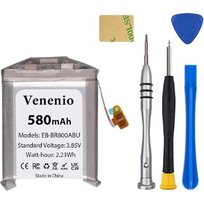 Battery for Samsung Galaxy Watch S4 SM-R800 SM-R805 46mm, Upgraded Capacity EB-BR800ABU Battery with Repair Tool Kit 580mAh in Kuwait