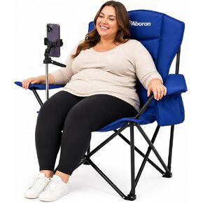 ABORON Oversized Camping Chair with Adjustable Phone Holder, 500 lb in Kuwait