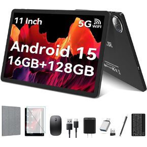 KADYBE Android 15 Tablet 11 inch, 2025 Latest Tablets with 16GB RAM 128GB ROM 1TB Expand, Tablet with Keyboard, 8000mAh Battery, Octa-Core MTK 8786 Tableta with 21 MP Camera, 11" Incell Screen in Kuwait