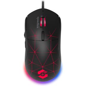 Speedlink CORAX Gaming Mouse with cable, multi-colour LED lighting, USB connection, 5 programmable buttons PC mouse wired, DPI switch up to 3,200 dpi, sheathed cable, black in Kuwait