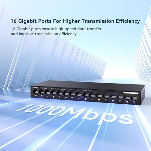 Tenda 16 Port Gigabit Switch, Unmanaged Ethernet Switch in Saudi Arabia