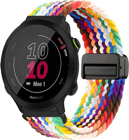 20mm Magnetic Braided Band Compatible With Garmin Forerunner 55/165/245/645/158/570 42mm for Men Women, 20mm Quick Release Nylon Stretchy Replacement Wristband for Garmin Vivoactive 6/Vivoactive 5/3 in Kuwait