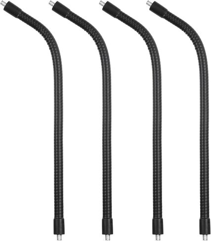 PATIKIL 11.8" Gooseneck, 4Pcs 1/4"-20 Male to Male Thread Metal Universal Hose Flexible Arm Gooseneck Tube Extension Holder for Action Camera, Phone, Microphone, Black in Saudi Arabia